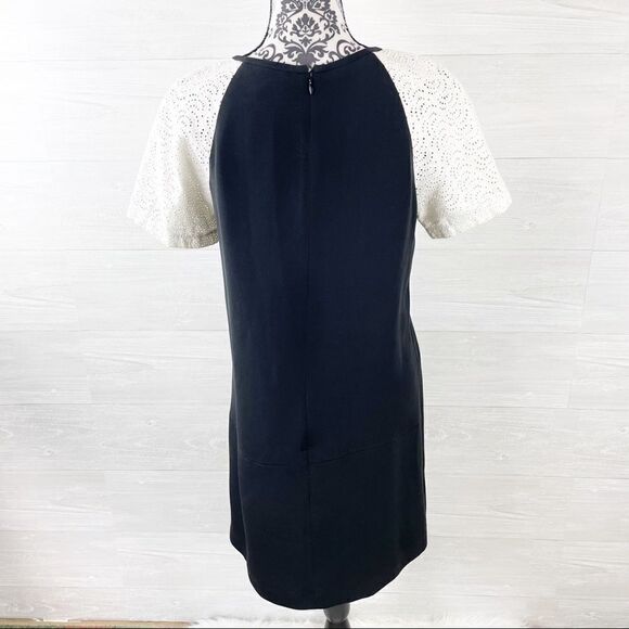 Tibi Carey Linen Silk Eyelet Sleeve Shift Dress - Picture 7 of 10